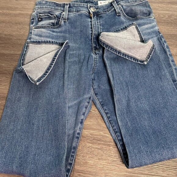 Ag Adriano Goldschmied Denim - AG Anthropologie The High Rise Stevie Split Ankle Jean EUC